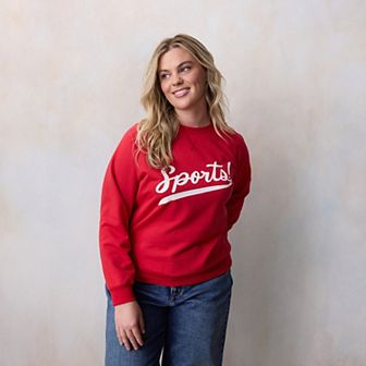 Plus Size LC Lauren Conrad Long Sleeve Sweatshirt
