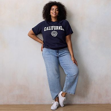 Plus Size LC Lauren Conrad Short Sleeve Sweatshirt