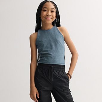 Girls 7-16 FLX Brushed High Neck Tank Top