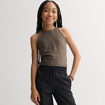 Girls 7-16 FLX Brushed High Neck Tank