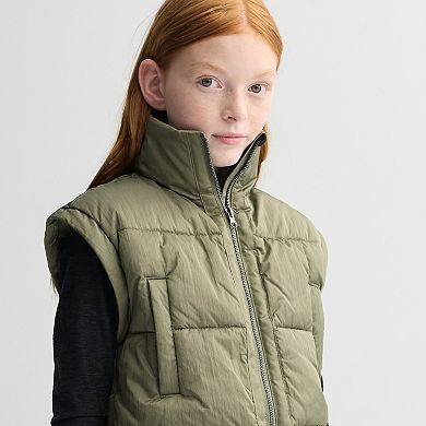 Girls 7-16 FLX Oversized Quilted Vest