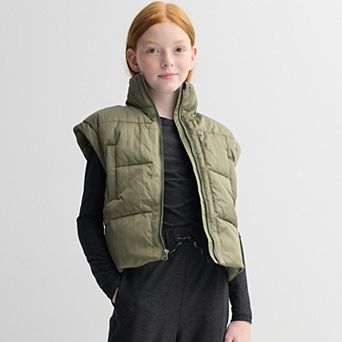 Girls 7-16 FLX Oversized Quilted Vest