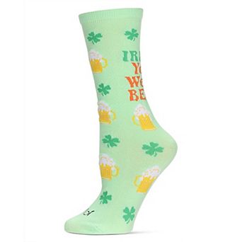 Women's Irish You Were Beer Greeting Card Socks
