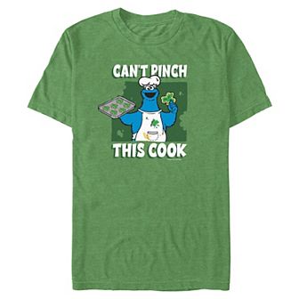 Big & Tall Sesame Street Cookie Monster Can't Pinch This Cook Graphic Tee