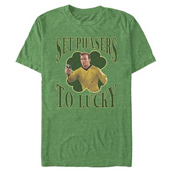 Big & Tall Star Trek Set Phasers To Lucky Graphic Tee