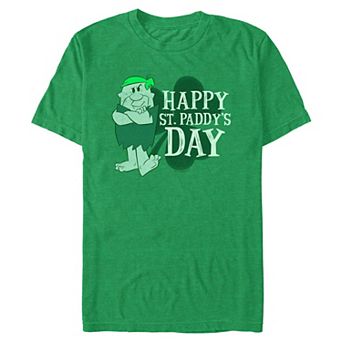 Big & Tall The Flintstones Barney Happy St. Paddy's Day Graphic Tee