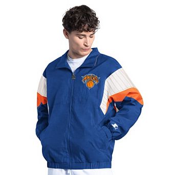 Men's Starter Blue New York Knicks Yard Line Full-Zip Jacket