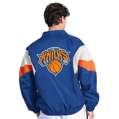 Men's Starter Blue New York Knicks Yard Line Full-Zip Jacket