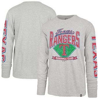 Men's '47 Gray Texas Rangers Fair Ball Franklin Long Sleeve T-Shirt