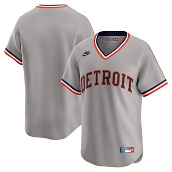 Men's Nike Gray Detroit Tigers Throwback Cooperstown Collection Limited Jersey