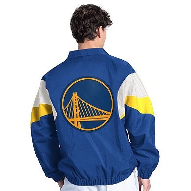 Men's Starter Royal Golden State Warriors Yard Line Full-Zip Jacket