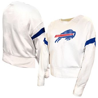 Women's Fanatics White Buffalo Bills Plus Size Fleece Pullover Sweatshirt