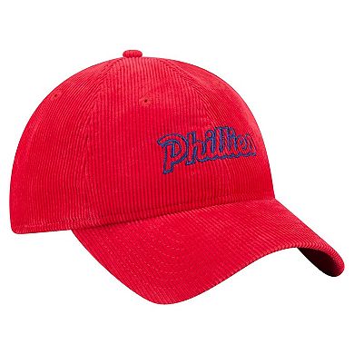 Women's New Era Red Philadelphia Phillies Corduroy 9TWENTY Adjustable Hat
