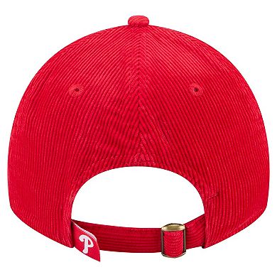 Women's New Era Red Philadelphia Phillies Corduroy 9TWENTY Adjustable Hat