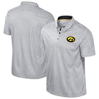 Men's Colosseum Black Iowa Hawkeyes Big & Tall Marty Rival Polo