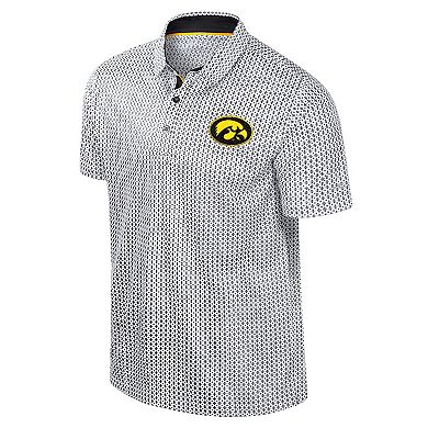 Men's Colosseum Black Iowa Hawkeyes Big & Tall Marty Rival Polo