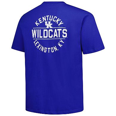 Men's Fanatics Royal Kentucky Wildcats Big & Tall Fast Break 2 Hit T-Shirt