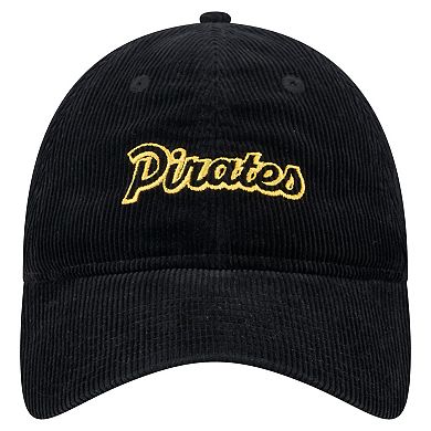 Women's New Era Black Pittsburgh Pirates Corduroy 9TWENTY Adjustable Hat