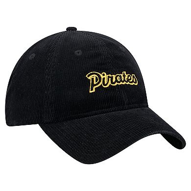 Women's New Era Black Pittsburgh Pirates Corduroy 9TWENTY Adjustable Hat