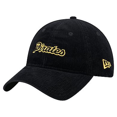 Women's New Era Black Pittsburgh Pirates Corduroy 9TWENTY Adjustable Hat