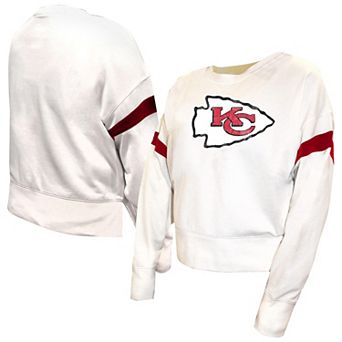Women's Fanatics White Kansas City Chiefs Plus Size Fleece Pullover Sweatshirt