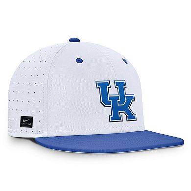 Men's Nike White Kentucky Wildcats On-Field Dugout True Performance Fitted Hat