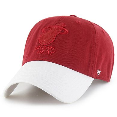Men's '47 x Tommy Hilfiger Red/White Miami Heat Courtside Cleanup Adjustable Hat