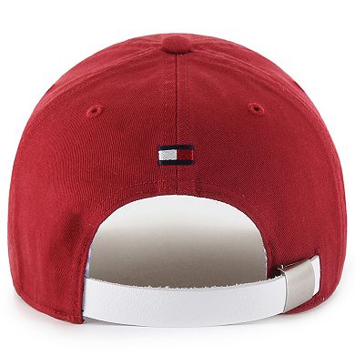 Men's '47 x Tommy Hilfiger Red/White Miami Heat Courtside Cleanup Adjustable Hat