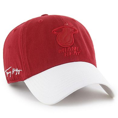 Men's '47 x Tommy Hilfiger Red/White Miami Heat Courtside Cleanup Adjustable Hat