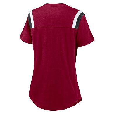 Women's Nike Heather Red Washington Commanders Historic Slub Fashion T-Shirt