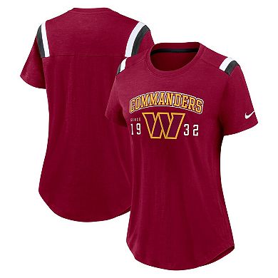 Women's Nike Heather Red Washington Commanders Historic Slub Fashion T-Shirt