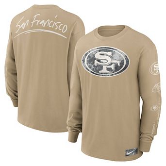 Men's Nike Tan San Francisco 49ers Essential Statement Max90 Long Sleeve T-Shirt