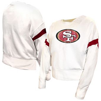 Women's Fanatics White San Francisco 49ers Plus Size Fleece Pullover Sweatshirt