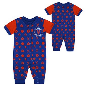 Infant Blue New York Mets Full-Snap Coverall Bodysuit