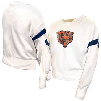 Women's Fanatics White Chicago Bears Plus Size Fleece Pullover Sweatshirt