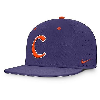 Men's Nike Purple Clemson Tigers On-Field Dugout True Performance Fitted Hat