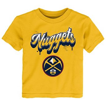 Youth Gold Denver Nuggets Bubbly Script T-Shirt