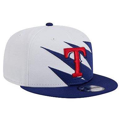Men's New Era Royal/White Texas Rangers Jagged 9FIFTY Snapback Hat