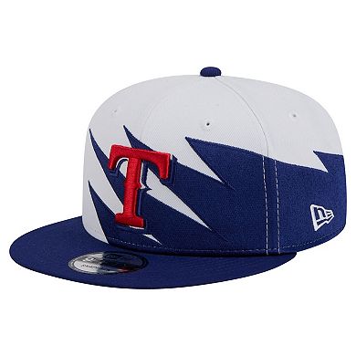 Men's New Era Royal/White Texas Rangers Jagged 9FIFTY Snapback Hat