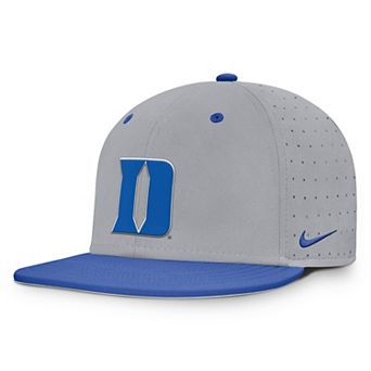 Men's Nike Gray Duke Blue Devils On-Field Dugout True Performance Fitted Hat