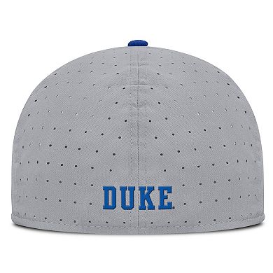 Men's Nike Gray Duke Blue Devils On-Field Dugout True Performance Fitted Hat