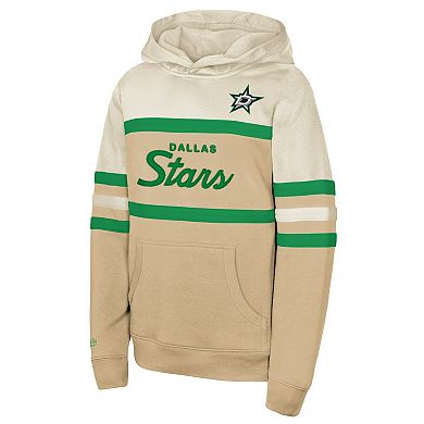 Youth Mitchell & Ness Tan Dallas Stars Head Coach Pullover Hoodie