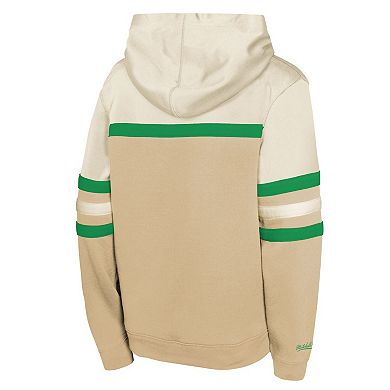 Youth Mitchell & Ness Tan Dallas Stars Head Coach Pullover Hoodie