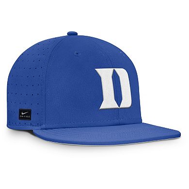 Men's Nike Royal Duke Blue Devils On-Field Dugout True Performance Fitted Hat