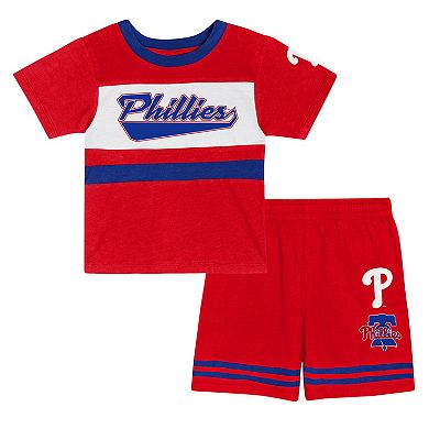 Toddler Red Philadelphia Phillies Bonus Ball T-Shirt & Shorts Set
