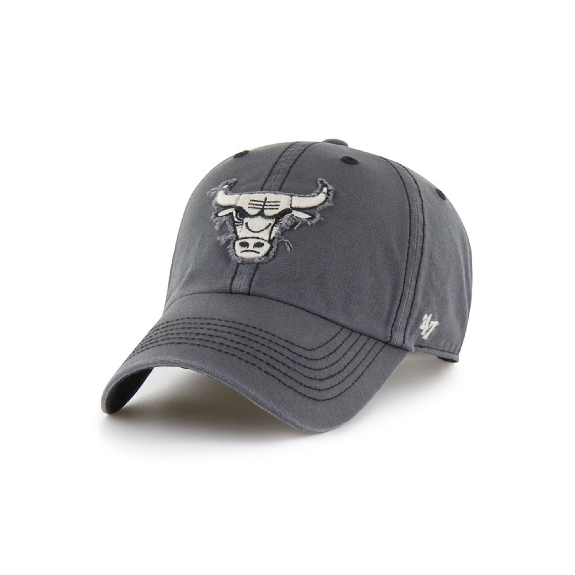 Mens 47 Charcoal Chicago Bulls Scupper Rough Edge Applique Clean Up Adjus