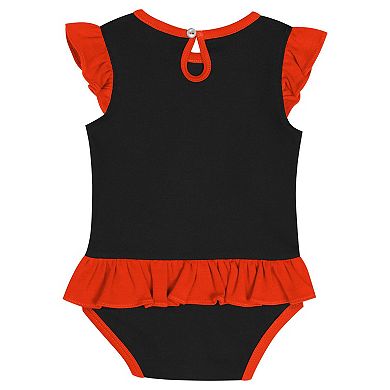 "Newborn Black Baltimore Orioles Fan Cheer Bodysuit, Bib & Bootie Set"