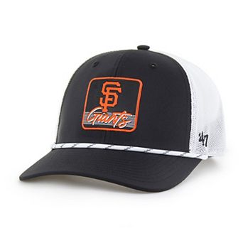 Men's '47 Black/White San Francisco Giants Scratch Adjustable Trucker Hat