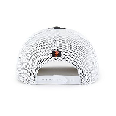 Men's '47 Black/White San Francisco Giants Scratch Adjustable Trucker Hat