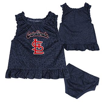 Infant Navy St. Louis Cardinals Playground Dress & Bloomers Set